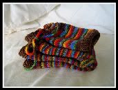 Choco Rainbow knit longies & hat