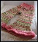 Cherry Tart handspun Shabby Chic knit longies - Trade with Dana
