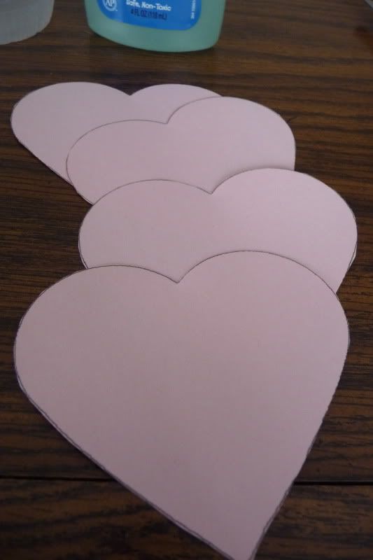 3-D hearts step 1