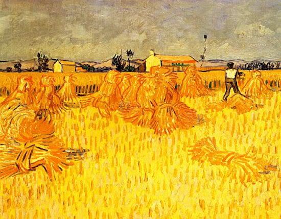 Wheatfield with sheaves