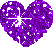 glitter purple heart