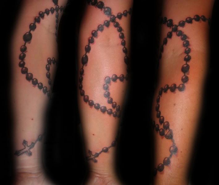 How about getting Rosary Beads tattooed around your wrist ankle or neck