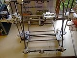 X-axis installed in frame