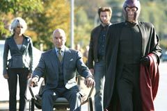 Halle Berry (Storm), Stewart, Jackson (Wolverine) and McKellen (Magneto)