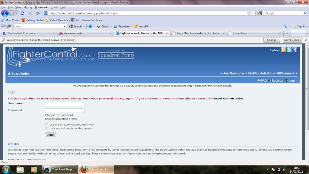 Exceeded login attempts FighterControl