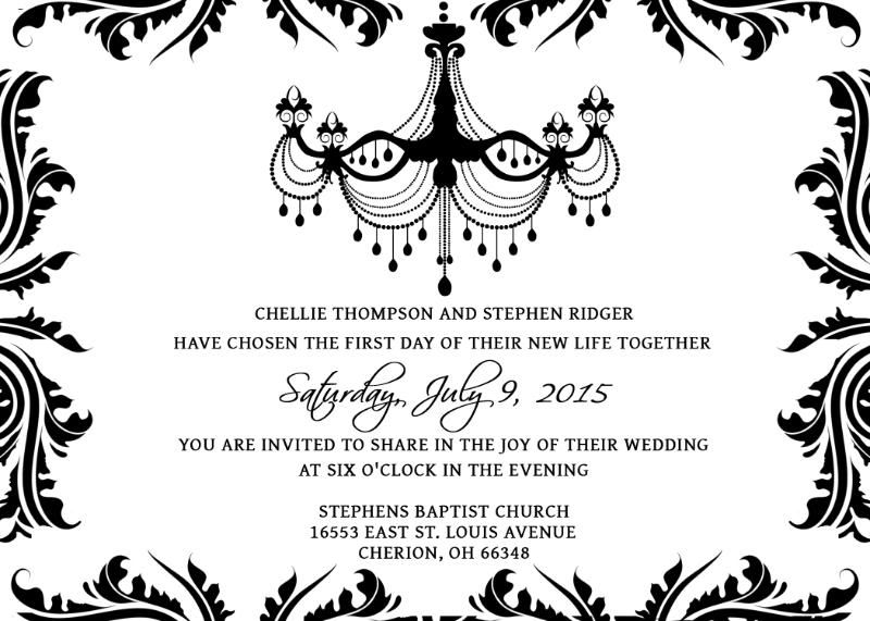 Printable Wedding Invitation Templates Chandelier Wedding Invitations Most