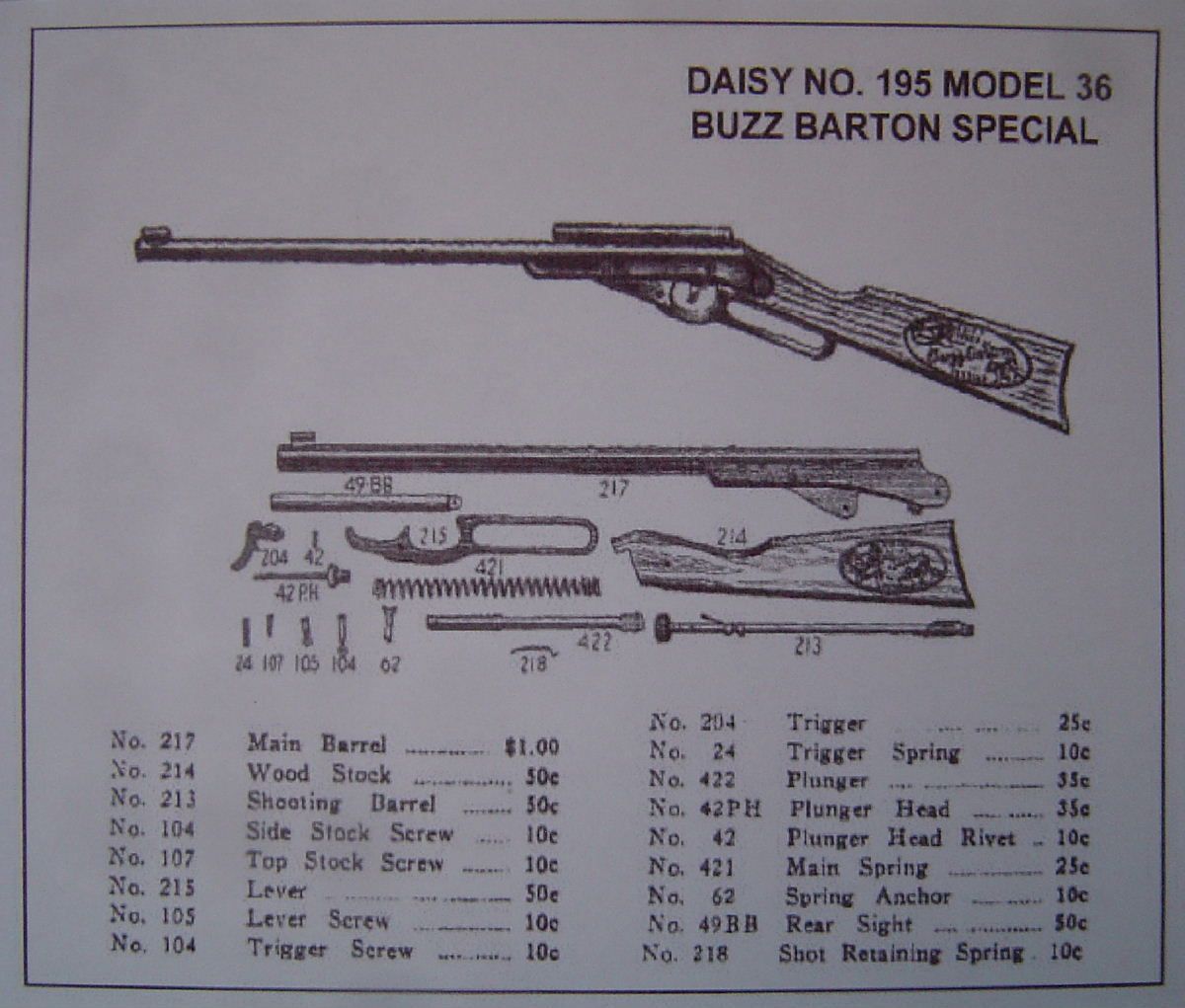 Daisy Red Ryder Parts Diagram - Wiring Site Resource