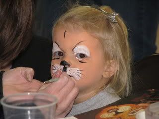 Erica getting her face painted