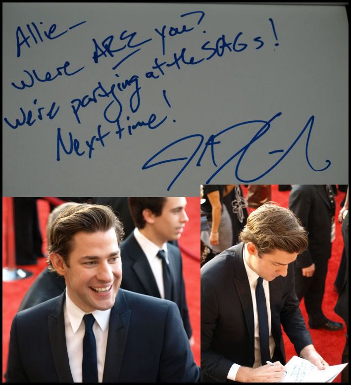 john krasinski autograph