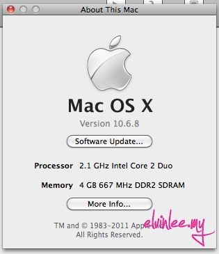 About my Mac OS X 10.6.8