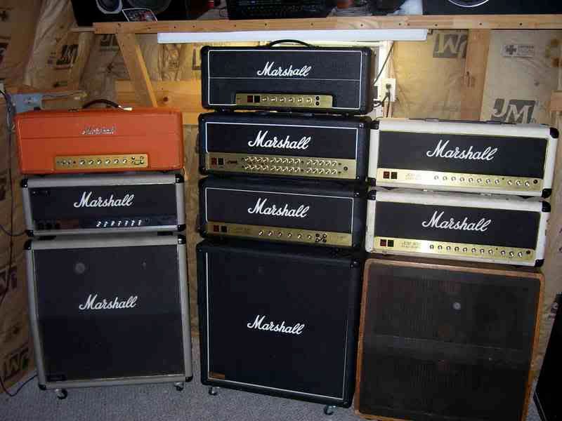 Not pictured: JMP-1 pre amp and 9200 power amp, and 2 more 1960BV cabs.