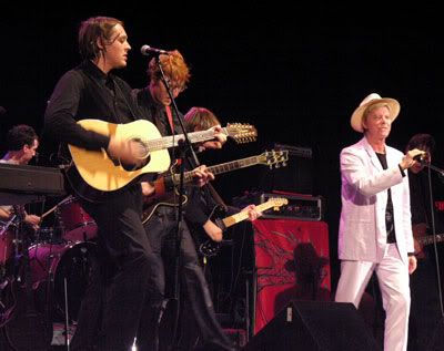 arcade fire, david bowie, live, audience, central park, new york, 2005