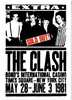 the clash, live, soundboard, bonds international casino, 1981