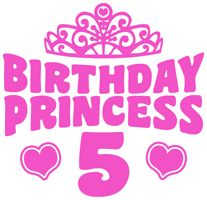 princess 5th birthday shirt