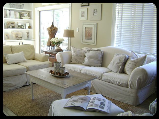 romantic white living room