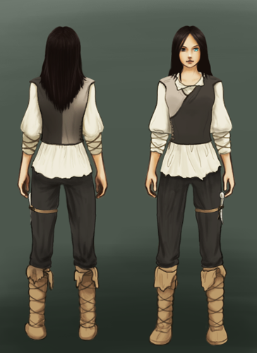 Aura in-game front and back views