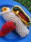 2 day AUCTION: Wool Bean Burrito, Taco, and Chili Pepper