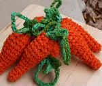 Wool Play Food -- Baby Carrots in Handpainted Cestari Superfine Merino (sold individually)