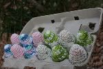 Serene-- A Dozen Cotton Easter Eggs in Recycled Carton
