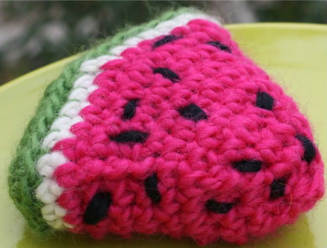 Wool Play Food: A Juicy Slice of Baby Watermelon
