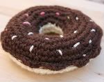 Cotton Play Food: Chocolate Frosted Donut with Sprinkles