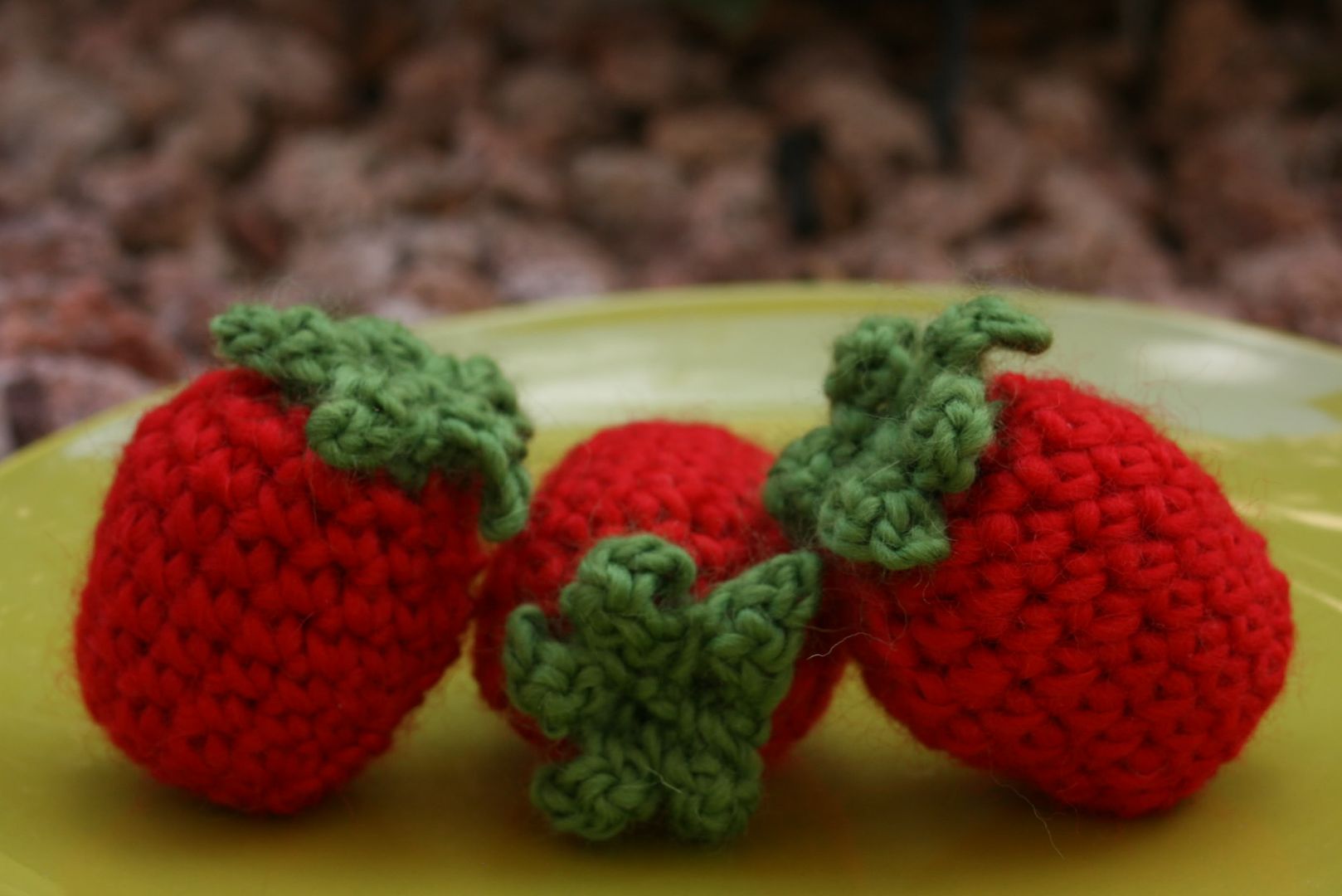 Merino Wool Play Food--Strawberries (Sold individually)