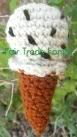 Choc Chip Wool Ice Cream Cone (Toddler Sized)