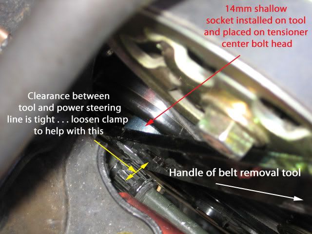 Replacing the serpentine belt on a honda element