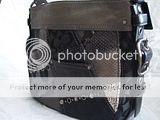 Coach Patchwork Tonal Zoe Black Gray Leather Suede Purse F0873   12901 