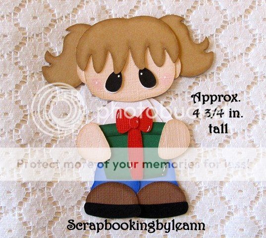 TPHH Christmas Girl Paper Piecing for Premade Pages Albums Cards