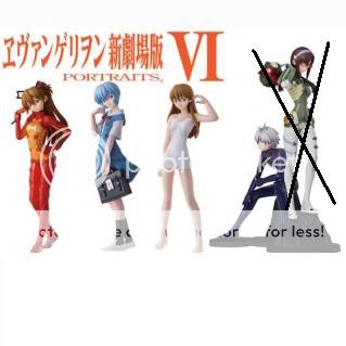 EVA Evangelion Portraits 6 OVA New Movie Rei Asuka Kaworu 4 Figure 