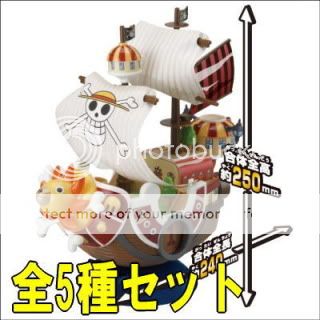 One Piece Fishman Island Sunny Thousand Ship Set of 5 + 9 Mini Candy 