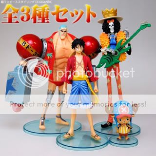 One Piece Super Styling EX Gigantic Luffy Franky Brook Chopper Figure 