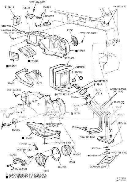 92 Ford taurus heater core diagram #3
