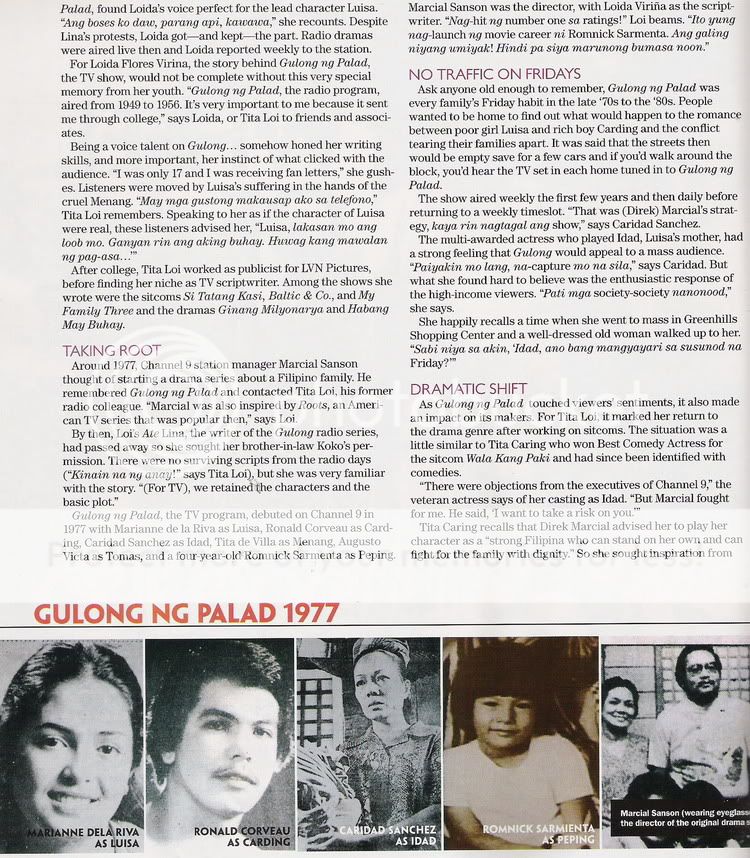 GuLoNg Ng PaLaD...: GULONG NG PALAD THEN & NOW