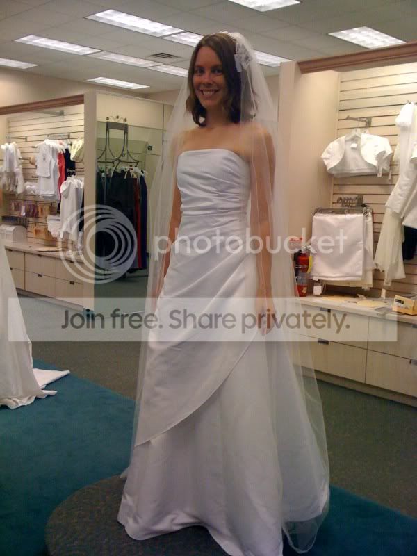 Front of my dress with veil