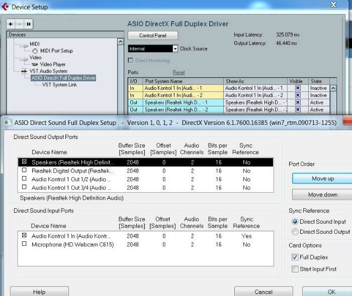 Asio directx full duplex driver что это