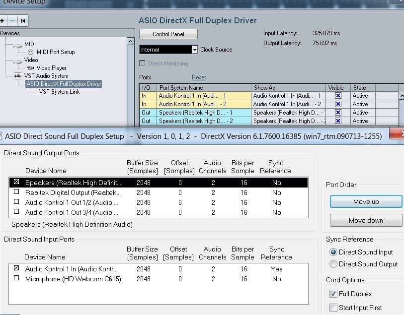 Asio directx full duplex driver что это